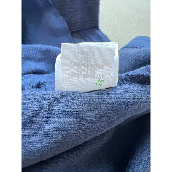 Lands End Button Front Corduroy Shirt Size Large Long Sleeve Navy Blue Preppy - Picture 9 of 10